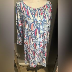 EUC Lilly Pulitzer Marlowe Red Right Return Dress size Xl